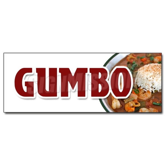 12" GUMBO DECAL sticker louisiana creole andouille sausage homemade shrimp