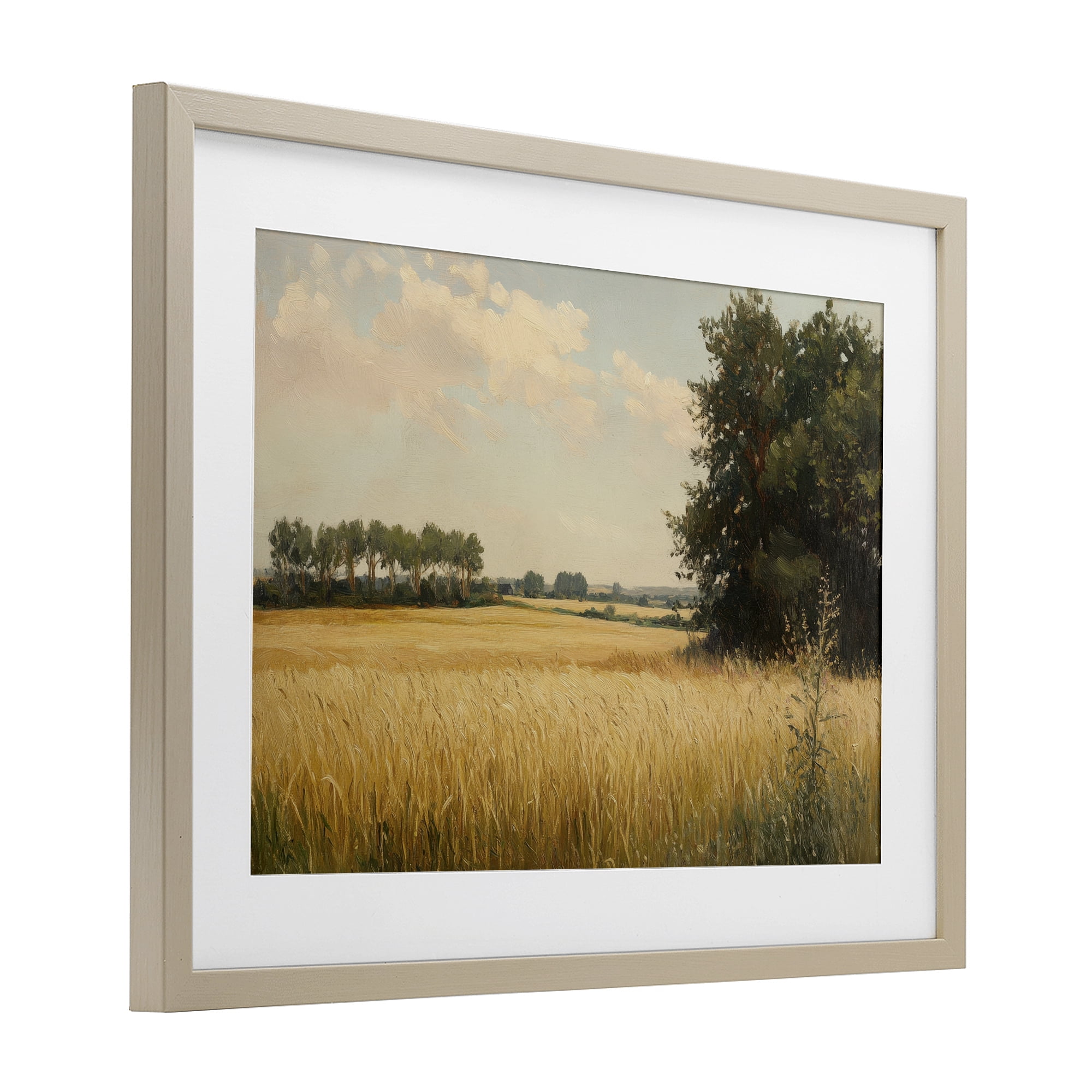 Stupell Industries Where The Wheat Grows Birch Framed Print Under Glass, design by Petal Prints Design