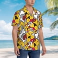 thumbnail image 5 of Xecao Cute Dog print Hawaiian shirt - a stylish short-sleeve button-down for men, perfect for casual beach and tropical outings., 5 of 9