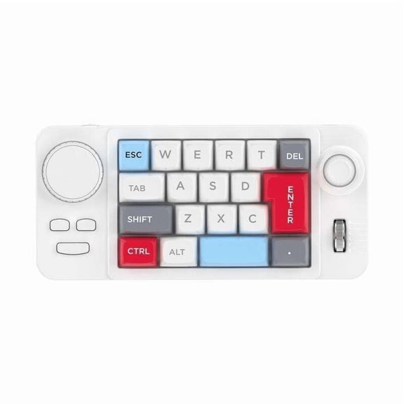 JOMAA Programmable Wired Mechanical Keyboard with Volume Scroll Wheel,Game Joystick 19 Key Hot-Swappable Number Keypad