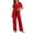 d-179Red113, variant on MEZZALL Women's 2 Piece Pajama Set Short Sleeve Button Down Tops With Long Pants Sleepwear with Heart Printed Pocket Summer Loungewear Relaxed Fit Pjs