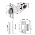 thumbnail image 3 of Round Recessed Door Lock Stainless Steel 304 Hidden Recessed Invisible Handle, Silver 2 Pack, 3 of 7