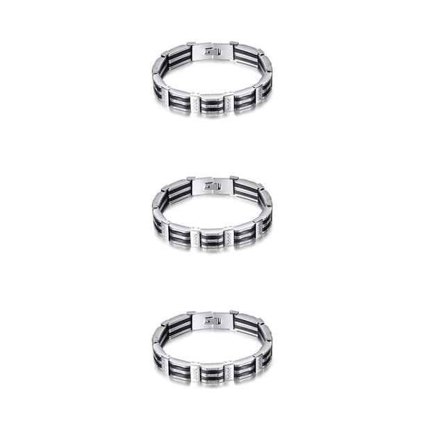 Jumpingount Bracelets Durable Polka Dot Lightweight Metal Comfortable Birthday Street Sturdy Men Fashion Jewelry Hand Chain Type1 NO1