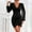 Black, variant on Pisexur Long Sleeve V-Neck Dress Women Summer Fashion Solid Long Sleeve V-Neck Tight Party Club Dress Women Dress