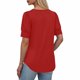 thumbnail image 5 of Ounisa Womens 2025 Summer Sweater Top Short Sleeve Blouses Dressy Casual Shirts Business Tops Cute Vacation Tunic, 5 of 7