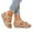 Khaki, variant on CAIXIA Women Sandals Women's Hook and Loop Strap Casual Sandals with Mid Heel Comfortable Walking Footwear for Ladies and Girls,Red