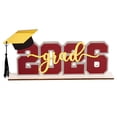 thumbnail image 1 of kjfeif 2026 Graduation Yard Sign, Wooden Class of 2026 Table Centerpiece, Grad Themed Desk Decor, Wooden Graduation Sign for Photo Props and Party Decor, 1 of 9