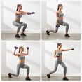 thumbnail image 2 of SONGMICS Juego de 2 Mancuernas, 2 x 2 kg, Recubrimiento de Vinilo Antideslizante, con Acabado Mate, para Gimnasia en Casa, Entrenamiento de Ejercicios de Fitness, Violeta, 2 of 4
