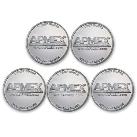 1 oz Silver Round - APMEX (Lot of 5)