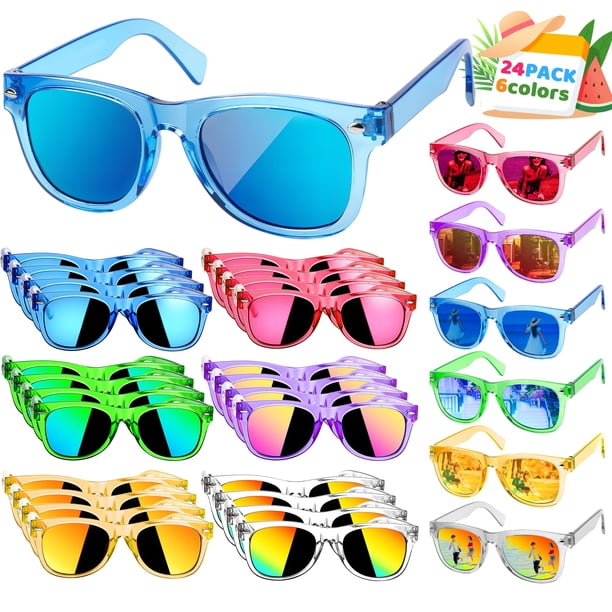 Gafas de Sol para Niños OLIKER con Protección UV400, Paquete de 24 para Edades de 3 a 8 Años