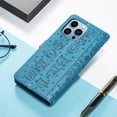 thumbnail image 4 of Funda Cartera FOXDOCK para iPhone 13 ProMax , Flip PU con Relieve de Gatos y Perros, Tarjetero y Soporte, 4 of 6