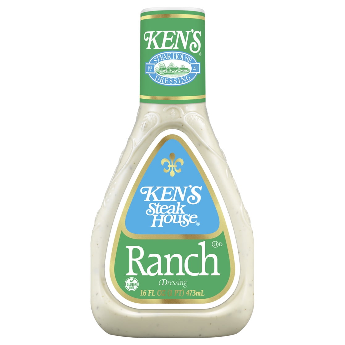 (6 pack) Ken's Steak House Ranch Salad Dressing 16 fl oz