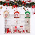 thumbnail image 4 of Adornos navideños primero para nuevo hogar, regalo de inauguración de la casa, 3 piezas de artesanías colgantes de madera para decoraciones de árboles de Navidad brillar Electrónica, 4 of 5