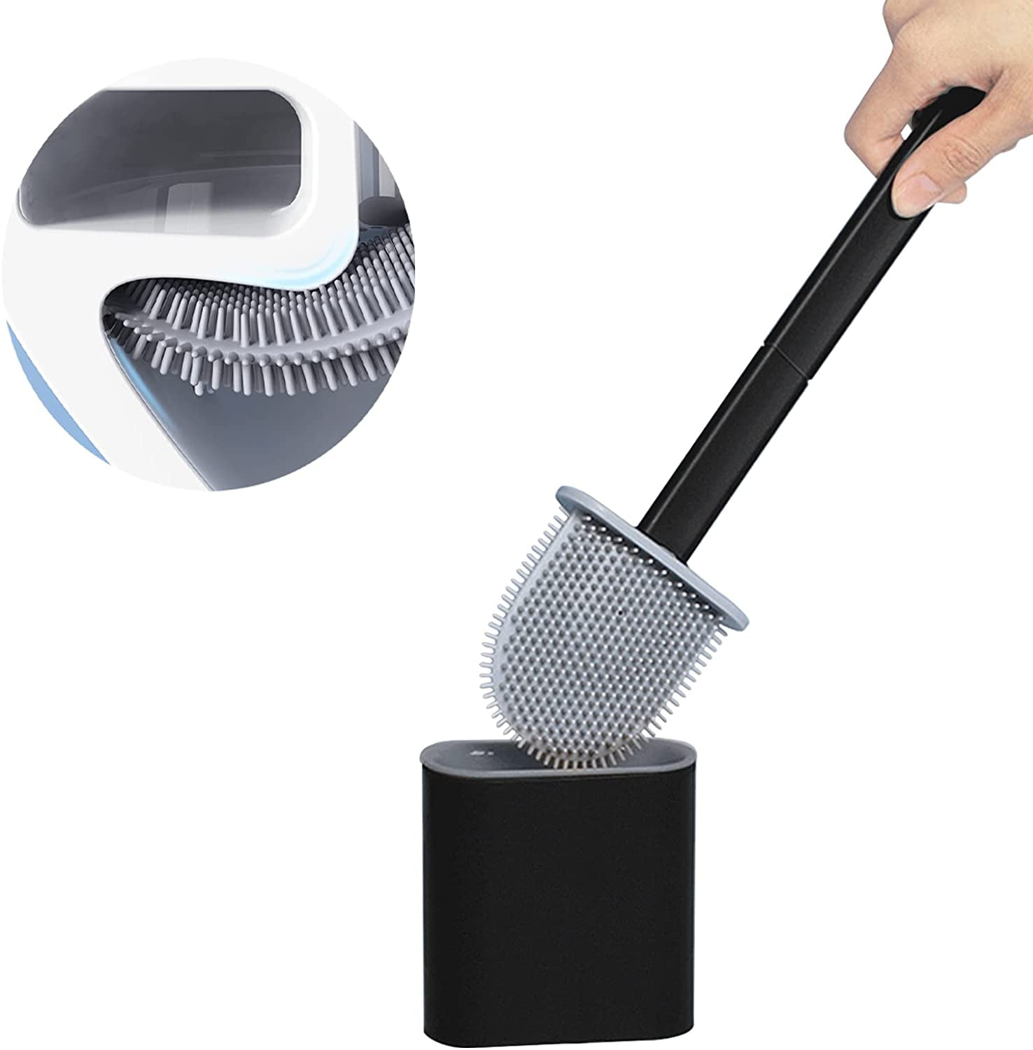 Toilet Brush, Bendable Toilet Brush Head Deep Clean Toilet Dead Space