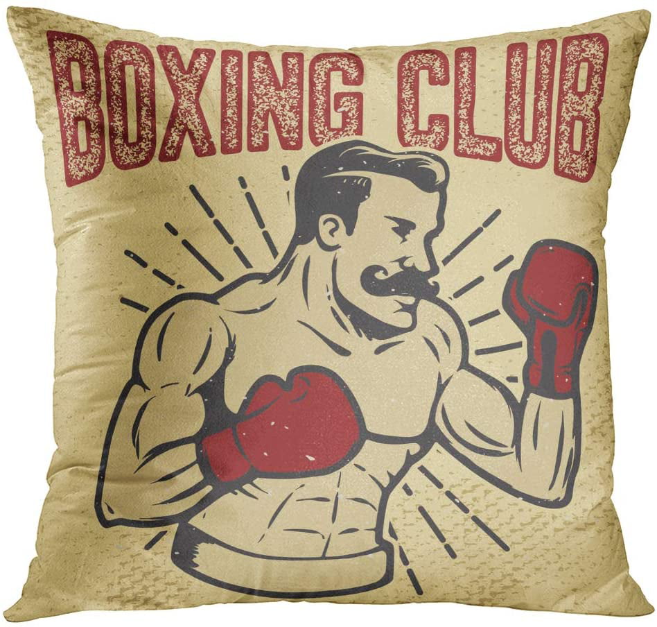 16x16 Multicolor Boxing Funny Boxer Throw Pillow