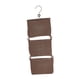 thumbnail image 4 of Juego de cestas colgantes de 3 piezas, organizador colgante de pared tejido con asas extraíbles Marrón, 4 of 9
