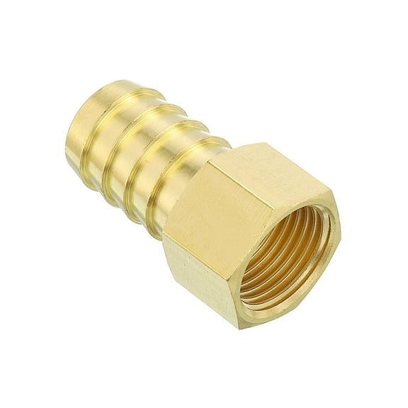 Brass Hose Barb Fitting, 3/4" Barb x 1/2" NPT Female Brass Barb Pipe Fitting Adapter for Connect Pipes