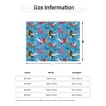 thumbnail image 5 of Zufioo Sharks Summer Print Horizontal Flannel Blanket, Anti-wrinkle, Anti-shrinkage, Anti-allergic Plush Blanket, Household Items Suitable for Bedroom-60"x50", 5 of 6