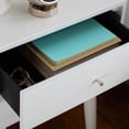 thumbnail image 2 of SAFAVIEH Lyla Mid-Century Retro Silver Cap Nightstand, White/Silver, 2 of 11