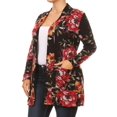 thumbnail image 2 of Women's Casual Basic Pattern Print Knit Duster Cardigan Sweater with Side Pockets, 2 of 5