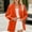 *Orange, variant on ClodeEU Business Blazers for Women,Long Sleeve Lapel Collar ,Open Front Button Up Suit Jacket Army Green,Womens Plus L