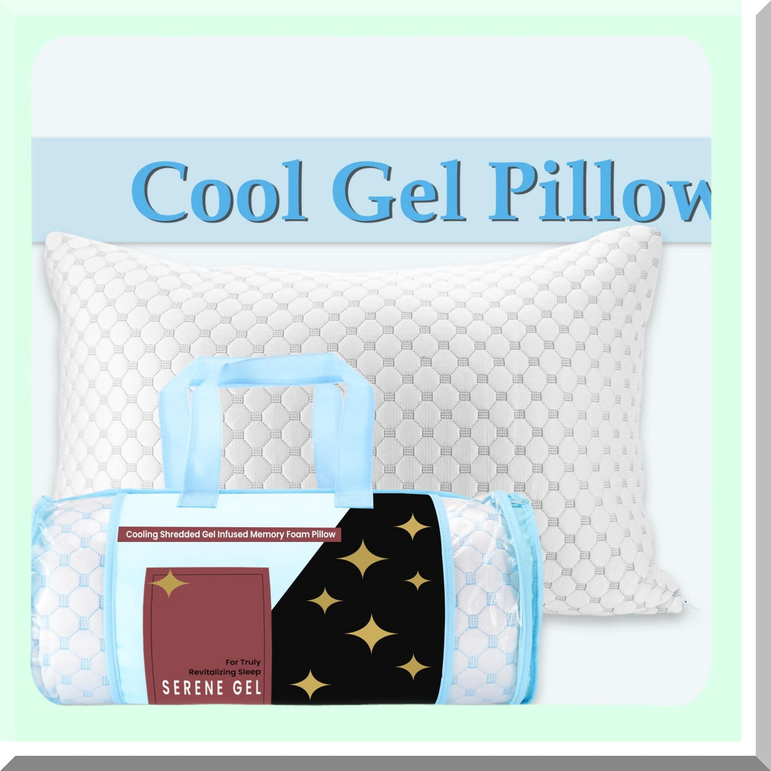 Belly sleep gel memory foam pillow deals