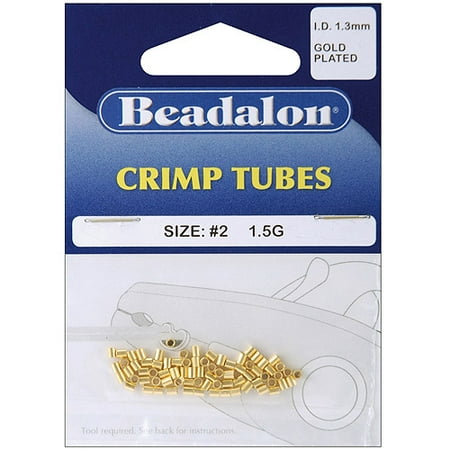 Gold Vegetable Dish - Beadalon Crimp Tubes, Gold Color 1.8mm, 1.5g Bag (Approx. 46/Pkg.)