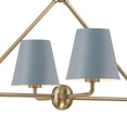 thumbnail image 4 of XAV-B9306-VG-BL Crystorama Lighting Xavier - 6 Light Chandelier In Modern Style-14.75 Inches Tall and 46 Inches Wide-Vibrant Gold/Blue Finish, 4 of 8