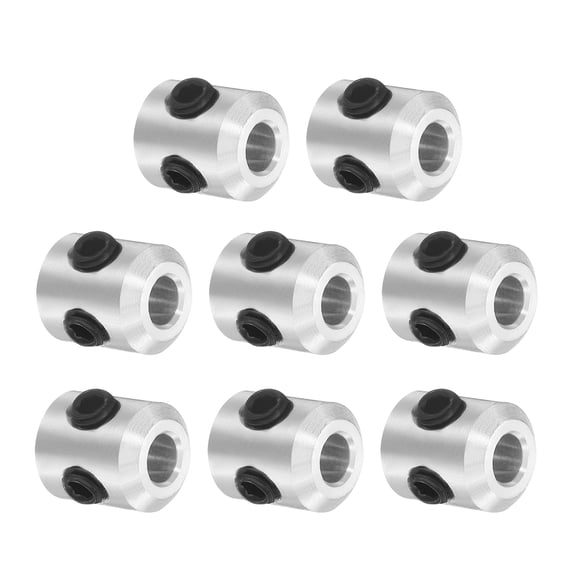 Uxcell 8 Pack Set-Screw Collars 3mm Bore, Aluminum Alloy Shaft Collars, 7mm OD, 8mm Width Axle Collar Clamp for Linear Rod Shaft Guide