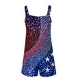 thumbnail image 4 of 4th of July Rompers Women Rompers for Women Jumpsuits for Women Casual Summer Rompers for Women 2025 Women's Independence Day Print Pocket Romper Shorts, 4 of 5