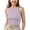 Purple, variant on Xyant Girls Tank Tops Kids Athletic Ribbed Knit Sleeveless High Neck Crop Tops Basic Camisole (White,11-12 Years)