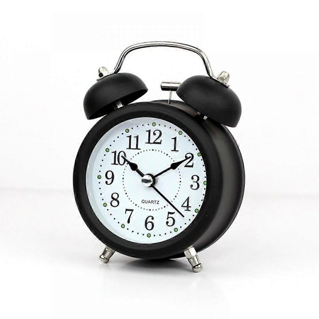 Reloj despertador SAYTAY de 3 pulgadas, analógico, con timbre de metal, para decoración del hogar de estudiantes.