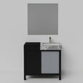 thumbnail image 6 of Zilara 36 in W Black and Grey Vanity, Castle Grey Marble Top, Faucet Set and 30 in Mirror, 6 of 12