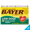 Aspirin Regimen Bayer Low Dose Pain Reliever Enteric Coated Tablets, 81mg, 32 Ct (Pack of 2)