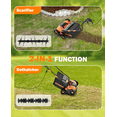 thumbnail image 3 of DOVAMAN Electric Lawn Dethatcher & Scarifier, 16-Inch 15A 2-in-1 Corded Tool with 5-Position Depth Adjustment and 12-Gal Collection Bag, 3 of 8