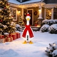 thumbnail image 5 of Sruoe Christmas Porch Goose Outfits, 23 Inch Snowman Porch Goose Clothes, Stick‑Arm Design & Black Button Detail Goose Clothes Dress for Lawn Yard Patio Party Decoration, 5 of 8