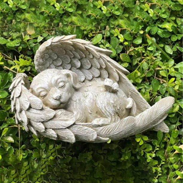 Dog Cat Angel Statue Garden Oudoor Figurine Sculptures Dog Walmart