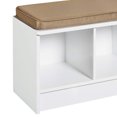 thumbnail image 2 of ClosetMaid Banc de Rangement à 3 Cubes avec Coussin de Siège, Blanc/tan, 2 of 11