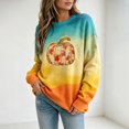 thumbnail image 2 of VKOYWKM Womens Halloween Crewneck Sweatshirt Pumpkin Graphic Sweatshirts Pullover Long Sleeve Fall Party Tops Halloween Sweatshirts, 2 of 5