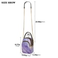 thumbnail image 3 of Leather Handbag Crossbody Bag Soft Purple Marble Vortex, 3 of 7