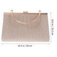 thumbnail image 2 of Miangastore Evening Bag Pu Square Wrinkled 1Piece 10.2X9.9In, 2 of 8