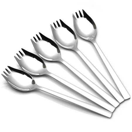 

Jannly Flatware 5 Pieces Dual Purpose Fork Spoon Instant Noodles Fruit Spoon Fork SpoonCutlery Kitchen Sets For Home Promotion Sale