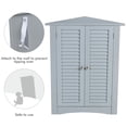 thumbnail image 5 of Spaco Bathroom Corner Storage Freestanding Floor Cabinet with Shutter Door-Gray, Bathroom Storage Cabinet for Entryway Storage, Home Office Furniture, 5 of 7