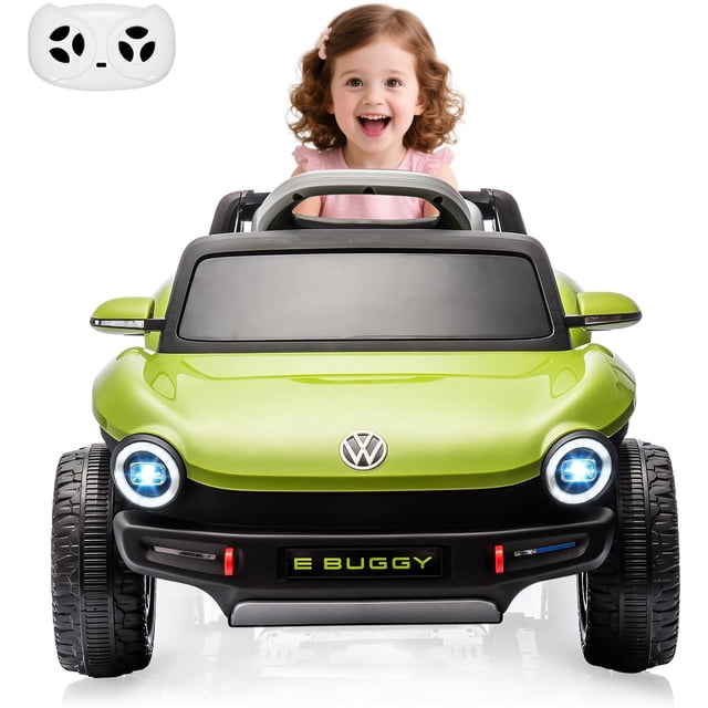 12V Licensed Volkswagen Beetle Kids Ride-On Car with Remote Control & LED Lights