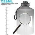 thumbnail image 3 of 1 Gallon Motivational Sports Water Bottle with Time Marker, BPA Free 128oz Leak Proof Jug, Black, Plastic, 128 ounces, Fitness, Sports, Outdoor Activities, 3 of 6