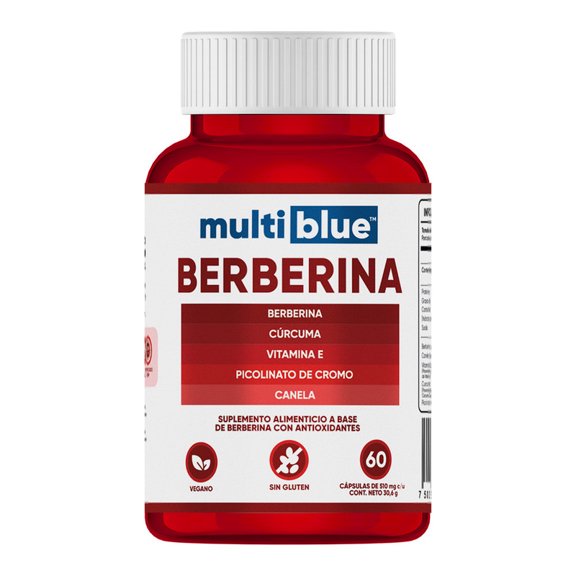 Suplemento Metabólico Multiblue Berberina 60 Cápsulas