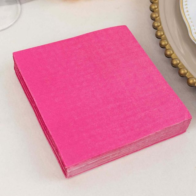 HLONK Lot de 50 Serviettes en Papier Orange 2 Plis pour Dîner, Réception, Cocktail, Boisson