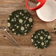 thumbnail image 2 of GZHJMY Daisy Placemats Set of 2, Woven Washers, Cotton, Round Large Pot Holder, Heat Resistant, for Pot Countertops, 2 of 5