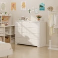 thumbnail image 4 of Aiho 8 Drawer White Double Dresser, Modern Wooden Storage Cabinet with Cut-Out Handles, Large Chest for Bedroom Living Room, 4 of 9