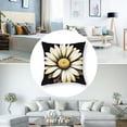 thumbnail image 5 of Spring White Daisy Flowers Outdoor Pillow Covers Set of 2, Decorative Throw Pillow Case, Black Linen Soft Cozy Cushion Pillowcases, 5 of 7